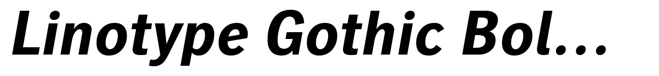 Linotype Gothic Bold Italic